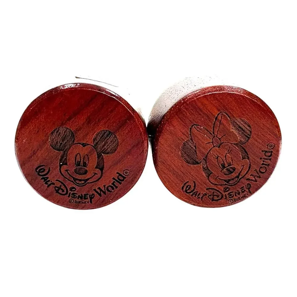 Walt‎ Disney World Mickey & Minnie Mouse Wine Bottle Cork Stopper Wood Engraved